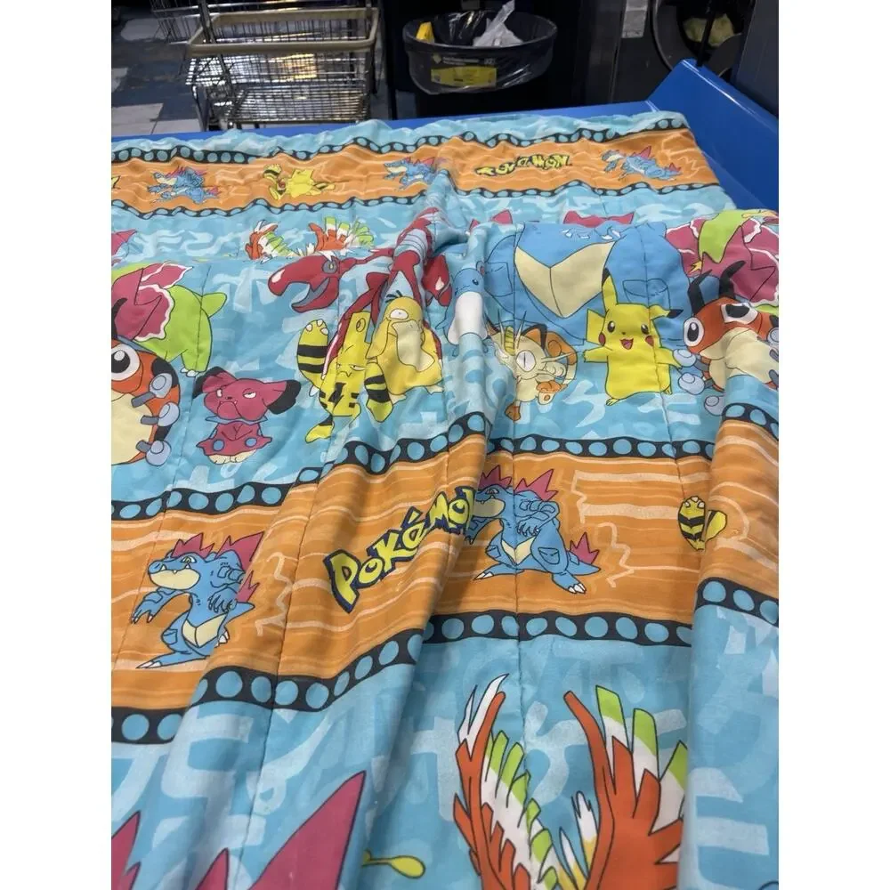 Vintage 1998 Nintendo Pokemon Bed Comforter Twin Size